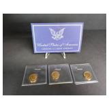 THREE U.S. INDIAN HEAD PENNIES