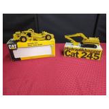 DIECAST CAT 245 EXCAVATOR AND 631E SCRAPER