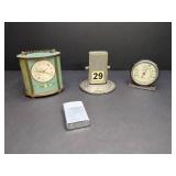 CLOCK, THERMOMETER, LIGHTER, CALENDAR