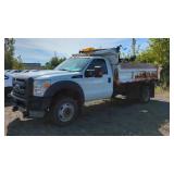 2013 FORD F-450 4X4 DUMP TRUCK W/ SNOW PLOW