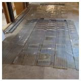 PAIR CLEAR VINYL STRIP DOOR CURTAINS WITH MOUNTING