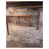 LARGE 84" METAL LIGHTED HOLIDAY WREATH FRAME