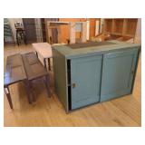 HOMEMADE DISPLAY FIXTURES & SLIDING DOOR CABINET