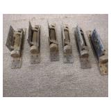 6 SPRING LOADED METAL HINGES