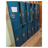 REPUBLIC STEEL METAL LOCKER BANK 12 DOORS