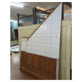 4 ANTIQUE RED OAK AND PANEL WALLS