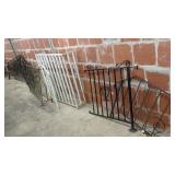 8 PCSASSORTED WROUGHT IRON RAILING SECTIONS
