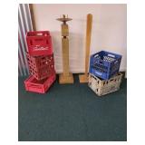 DAIRY CRATES AND WOODEN DISPLAY STANDS