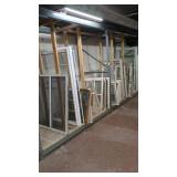 APPROX. 37 WOOD AND METAL WINDOW SASH LOT