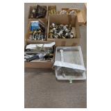 BOXES OF DOOR HARDWARE, KNOBS, LOCKS, ETC