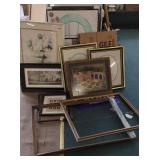 VARIOUS FRAMED ART PRINTS AND POSTER FRAMES