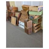 LG QTY WOOD DRAWERS AND CRATES LOT
