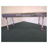 RECTANGULAR WOODEN TABLE WITH DECORATIVE LEGS