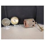THOMSON SPOTLIGHTS AND GAS LAMP PARTS LOT