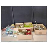 MIXED HARDWARE,SCREWS, ANCHORS, BRACKETS, ETC