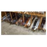 TURNED WOOD TABLE LEGS AND SPINDLES LOT