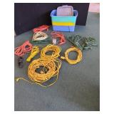 VARIOUS EXTENSION CORDS WITH STORAGE BIN
