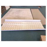 THREE AREA RUGS AND ONE VINYL REMNANT