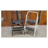 2 TWO-STEP FOLDING STEP STOOLS