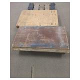 3 ASSORTED WOODEN PLATFORM DOLLIES