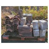 CLAY ROOF TILES AND CONCRETE BLOCKS