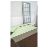 FRENCH DOOR AND 2 CHESTNUT WINDOW SEATS
