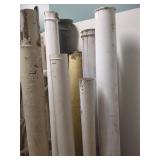 9 PAINTED WOODEN COLUMNS