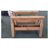 PAIR WOOD SAWHORSES