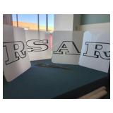 4 LARGE SQUARE PLEXIGLASS LETTER SIGNS