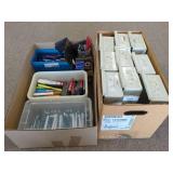 OFFICE SUPPLY LOT WITH METAL STORAGE BINS