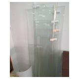 GLASS PANELS AND SHELVES LOT