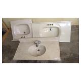 3 ASSORTED BATHROOM VANITY TOP SINKS