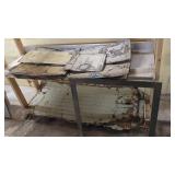 SALVAGED TIN CEILING TILE AND METAL TRIM LOT