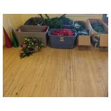 ARTIFICIAL CHRISTMAS TREE AND DECOR LOT
