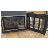 FIREPLACE INSERT WITH GLASS SCREEN & LOGS