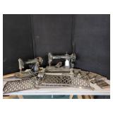 SINGER SEWING MACHINES AND CAST IRON BASE PARTS