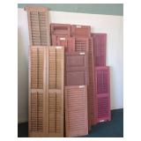 ASSORTED WOOD EXTERIOR HOUSE SHUTTERS