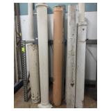 13 PAINTED WOODEN ARCHITECTURAL COLUMNS