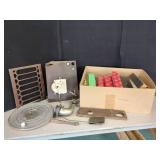 SONORA PHONOGRAPH PARTS & 25 PLAYER PIANO ROLLS