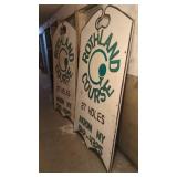 PAIR ROTHLAND GOLF COURSE 48" X 84" WOOD SIGNS