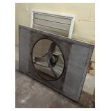 LARGE INDUSTRIAL WOOD FRAME EXHAUST FAN