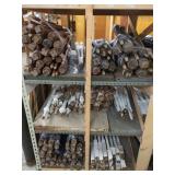 BUNDLE OF WOOD STAIR SPINDLES AND BALUSTERS
