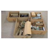 LARGE LOT DOOR HARDWARE, FASTENERS & METAL PARTS
