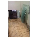 MIRROR, GLASS, SHELF AND PANELS LOT