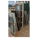 LG QTY VINTAGE WINDOWS AND CABINET DOORS