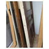 THREE ASSORTED WOOD & METAL DOORS
