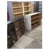 THREE LARGE WOODEN SHELVING UNITS