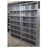 HEAVY DUTY 2-SECTION METAL SHELVING UNIT GRAY