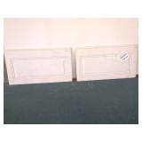 PAIR WHITE MARBLE ENTRY PANELS 61.25 X 34.5 IN