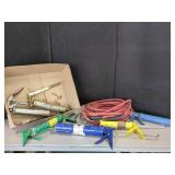 GREASE & CAULK GUNS AND 3/8" AIR HOSE